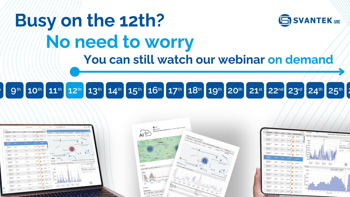 Svantek_UK's tweet image. 🤔 If you&apos;re busy tomorrow, you can still watch our SvanNET AI introduction on demand.

🔎 To sign up to our SvanNET AI webinar tomorrow, or to catch it on demand, click the link here - bit.ly/SvanNETAIWebin…

#SvanNET #AI #NoiseMonitoring