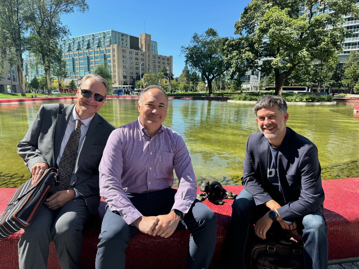 cptglobal's tweet photo. John Matheson, Matt Rakoff, and Jeff Keizer are back in Toronto and couldn't be more energized by this incredible city. Our CEO, Luke Tuddenham, captured this moment of the team coming together before their client meetings. #MainframeSolutions https://t.co/YMBomDV5oy