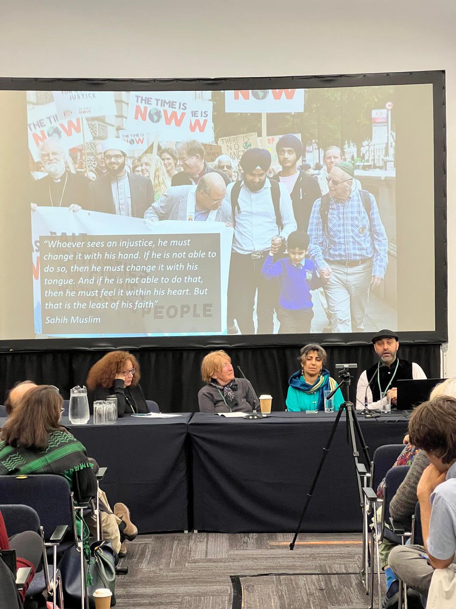 At conference we had a brilliant joint session with Jewish Greens supported by <a href="/VivienAviva/">Vivien Lichtenstein</a> on environmental stewardship in the Muslim &amp; Jewish Faiths. 
Our speakers Susan Fox  &amp; <a href="/ClimateKam/">Kamran Shezad</a> were fantastic.