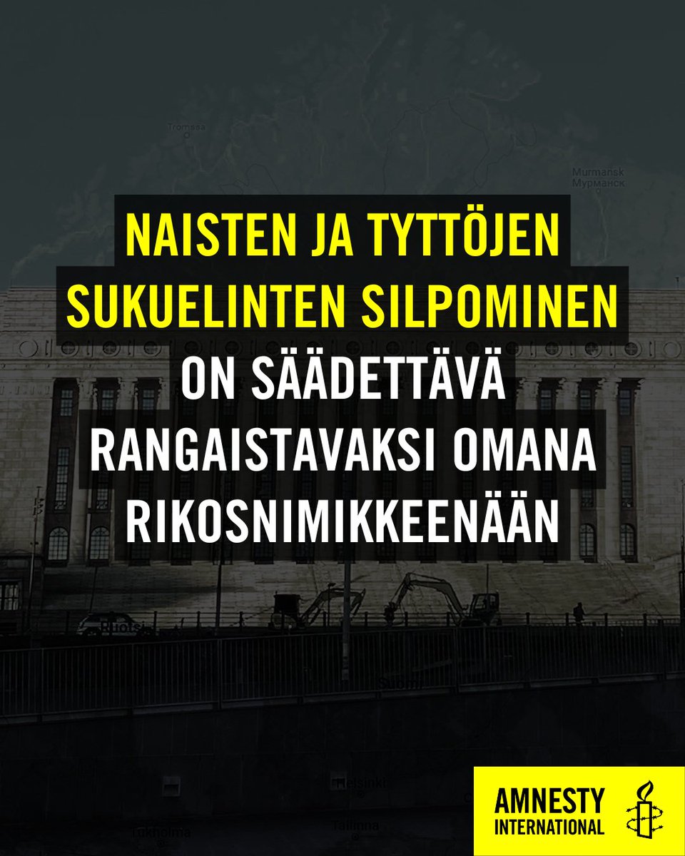 Eduskunta käsittelee huomenna lähetekeskustelussa hallituksen esitystä naisten ja tyttöjen sukuelinten silpomisen ja sen valmistelun rangaistavuuden selkeyttämisestä. Kannatamme esitystä.

#ihmisoikeudet

1/6