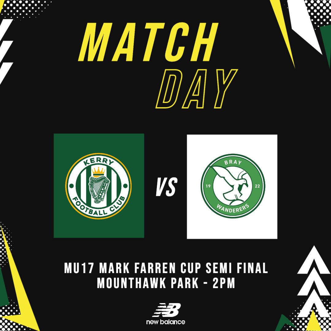 kerryfcacademy's tweet photo. It's a big afternoon for our MU17 side who take on Bray Wanderers in the semi final of the Mark Farren Cup

Come up to Mounthawk Park and show your support!

#WeAreKerryFC https://t.co/jl7vPuWH3d