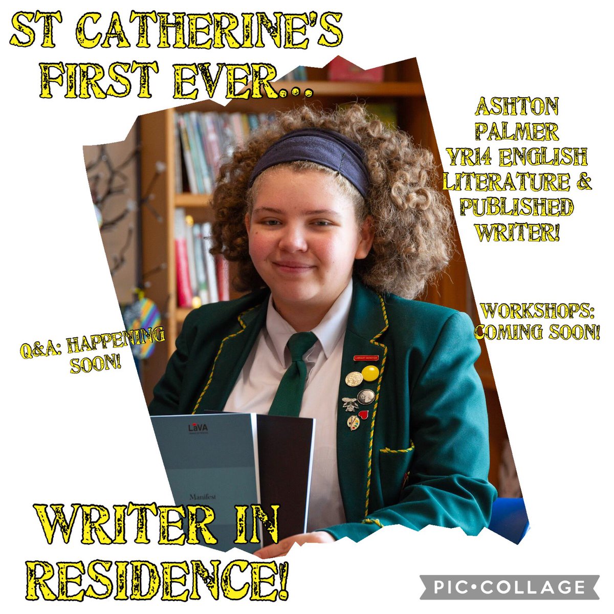 stcatherineseng's tweet image. EXCITING announcement: our first ever WRITER in RESIDENCE! Ashton will be in the library soon - watch out on your Google Classrooms for further details. #proud #teameng @stcatherines247 @ks4stcats @Ks3St @stcatssixthform