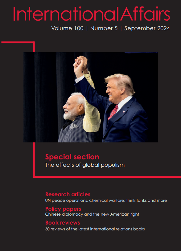 📢 Our September issue is OUT NOW ‼️

📱 Special section on global populism
📑 7 Research articles on neo-liberal think tanks, socializing China and more
📊2 Policy papers on Chinese diplomacy and the new American right
📚30 Book reviews

READ HERE: academic.oup.com/ia/issue/100/5