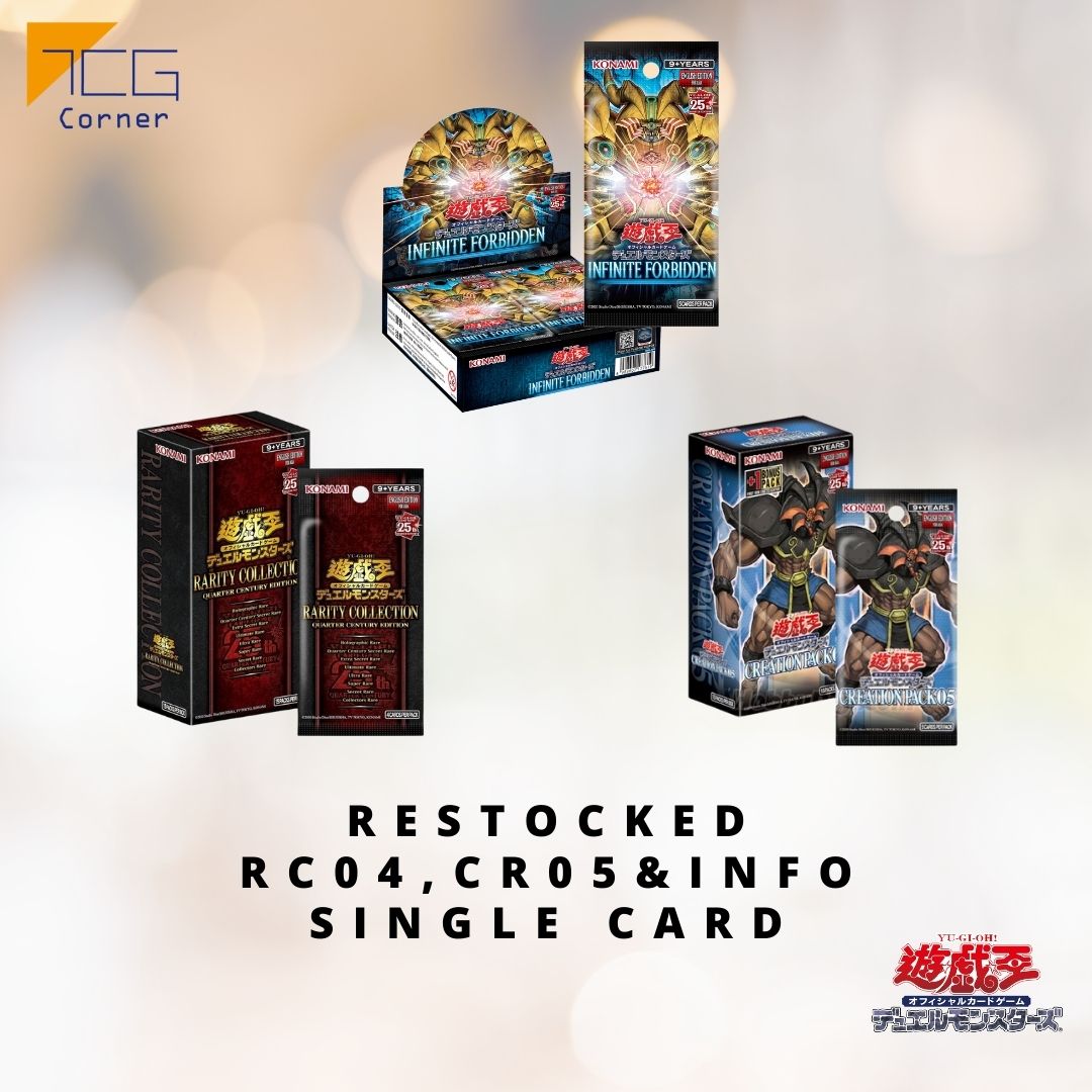 tcgcornerglobal's tweet photo. Let's Go for it🔥💝
Restocked RC04, CR05 & INFO Asian English

INFO Single Card
https://t.co/6oawcpCHHR

Cr05 Single Card
https://t.co/HykbbrmSrt

RC04 Single Card
https://t.co/kKIf191vNi

Asian English All Single Card
https://t.co/2AQjyCBFIO

#CR05 #Rc04 #infiniteforbidden #yugioh