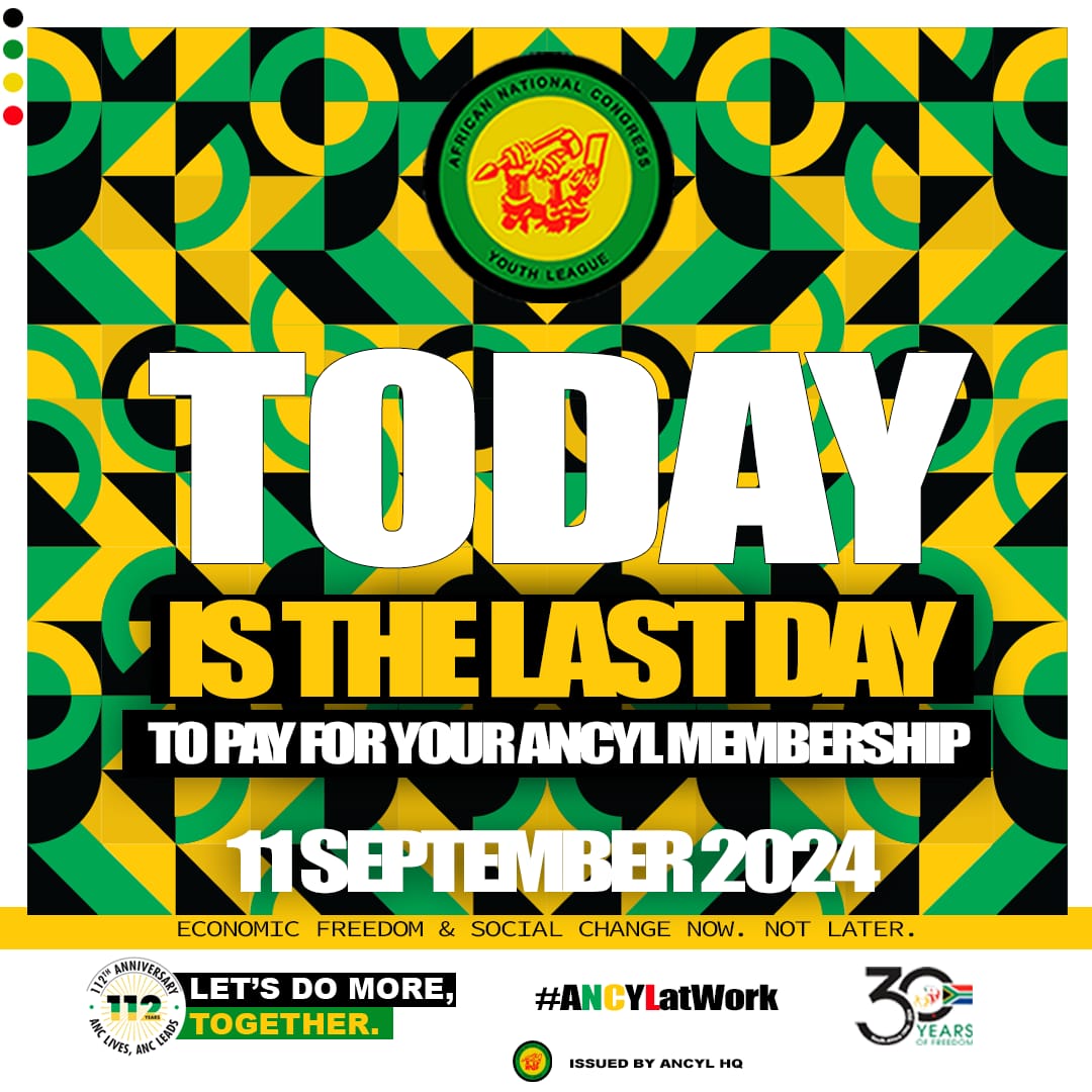 Ixesha limkile. No extention

#ANCYL80thAnniversary