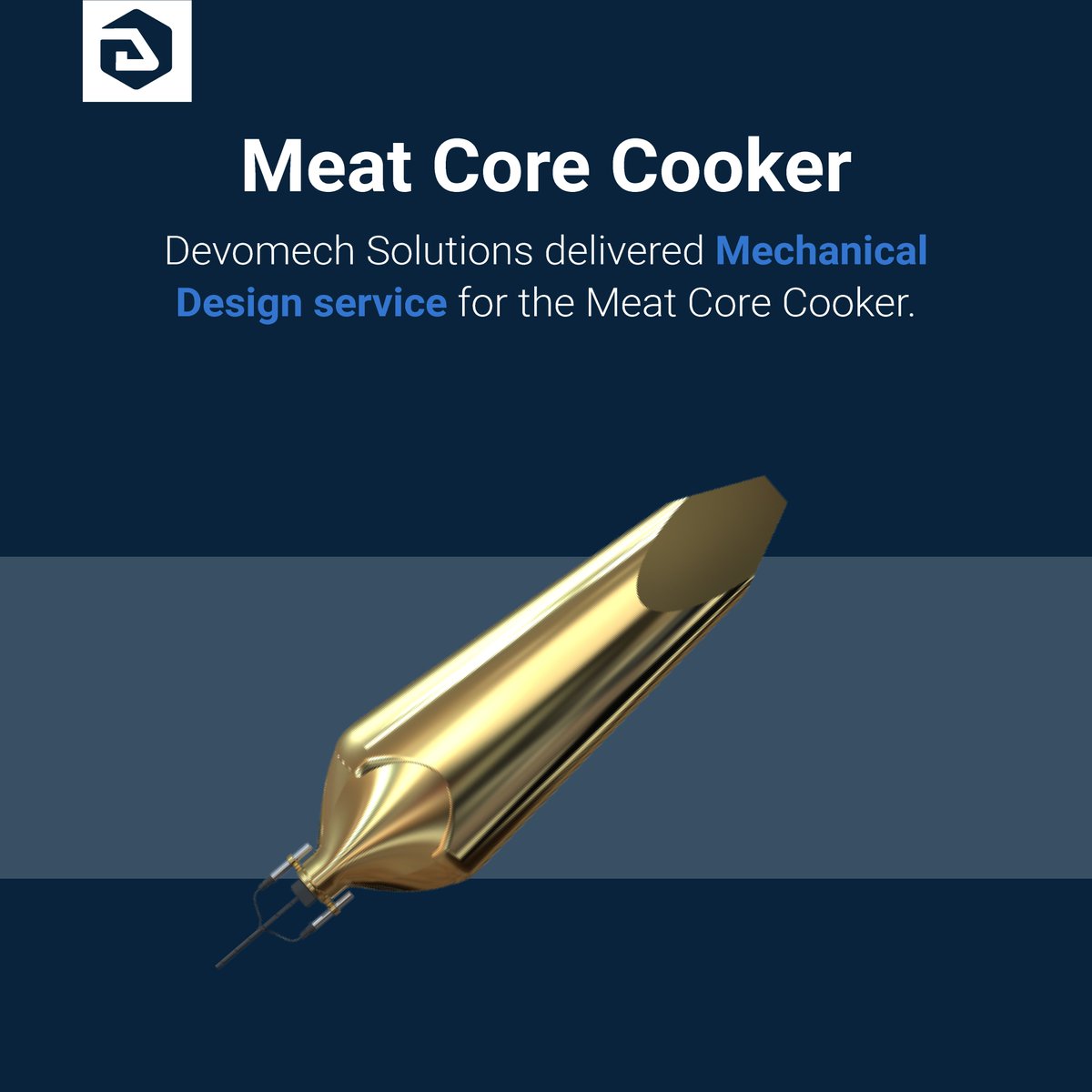 devomech's tweet image. Introducing the Meat Core Cooker - This nonstick insert pierces the meat to cook evenly and with tenderness. Devomech Solutions designed it with compact heater integration, ergonomic design, and user-friendly controls.  #meatcorecooker #innovativecookware #devomechsolutions