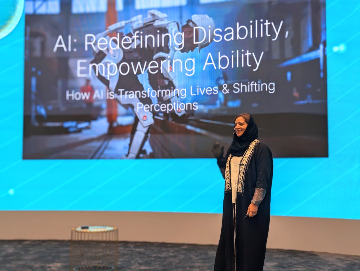 FiddlieTech's tweet image. Our founder @HadeelAyoub speaking today at the @globalaisummit about how AI and tech is changing the world of disability, based on our experience building assistive devices such as @BrightSignGlove and Touchtours. #GainSummit #ArtificialIntelligence