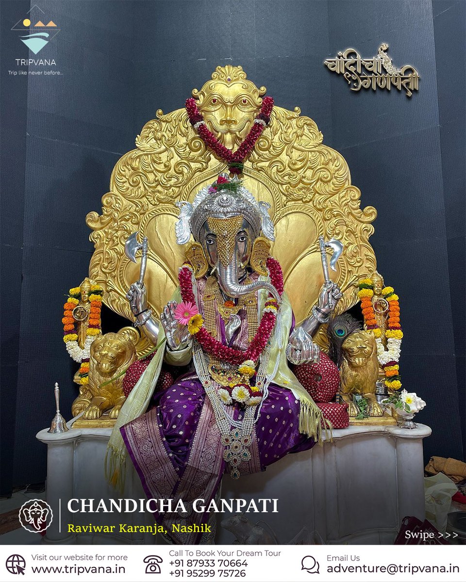 tripvanaadv's tweet photo. Feel the divine energy of Nashik’s Grand Ganpati Darshan!
.
.
#nashik #nashikgram #nashikkar #nashikcity #nashikganpati #ganeshutsav #ganpatibappamorya #ganpatibappa #ganpatibappamorya_official #tripvana #chandichaganpati #navshyaganpati #sakshiganpati #explorenashik https://t.co/7tpw1bFJAf