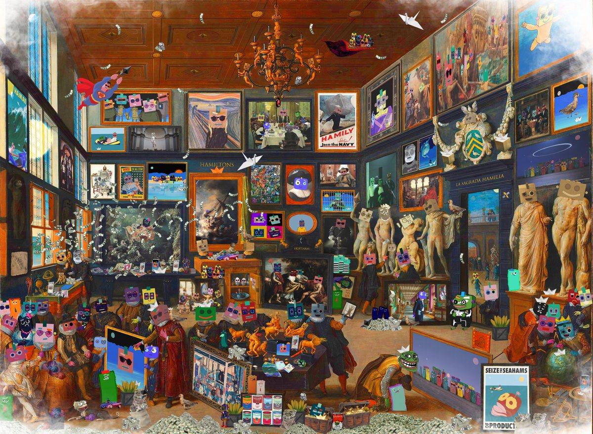 GM Frens ☀️

Galleria La Sagrada de Hamilia 🍷 
Created with love for the <a href="/sailobots/">The Hamily</a> 🤍

Hamily above all.