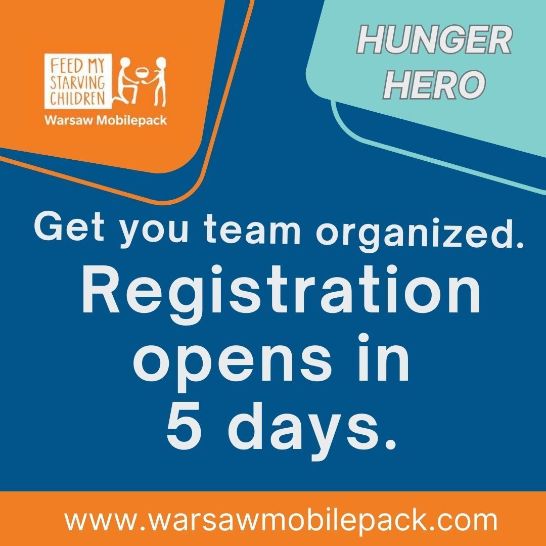 WarsawMobilePak's tweet photo. Registration will open on September 16th and is expected to fill up fast.  Get your team organized.  One team leader can register your entire team and add your team members' email addresses. Public sessions will beOctober 21,  October 22 and October 23 from 6-8pm.  Ages 5 and up. https://t.co/IDGe2Ac7Em