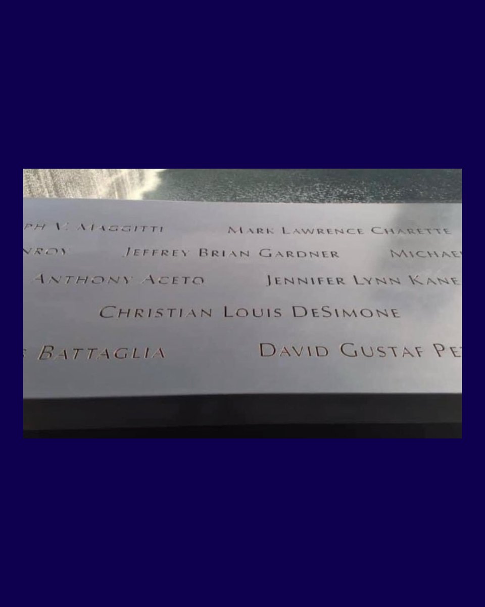 totalimageuri's tweet photo. 9/11 Chris DeSimone, a friend, a treasured client, a 2000 URI Alum, A URI Football player passed away when a hijacked plane hit Tower 1 @  World Trade Center
He was 23 years old  a forensic accountant at Marsh &amp; McLennan on the 100th floor at the World Trade Center. https://t.co/FT1lXEScuh