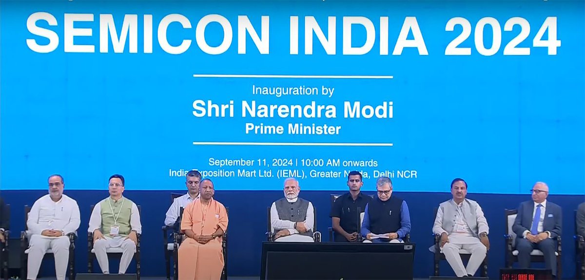 Hon’ble Chief Minister of Uttar Pradesh, Yogi Adityanath addressed the inaugural session of Semicon India 2024 event, being held at India Exposition Mart Limited, Greater Noida. During his address, he welcomed Hon’ble Prime Minister Shri Narendra Modi, Hon’ble Cabinet Minister