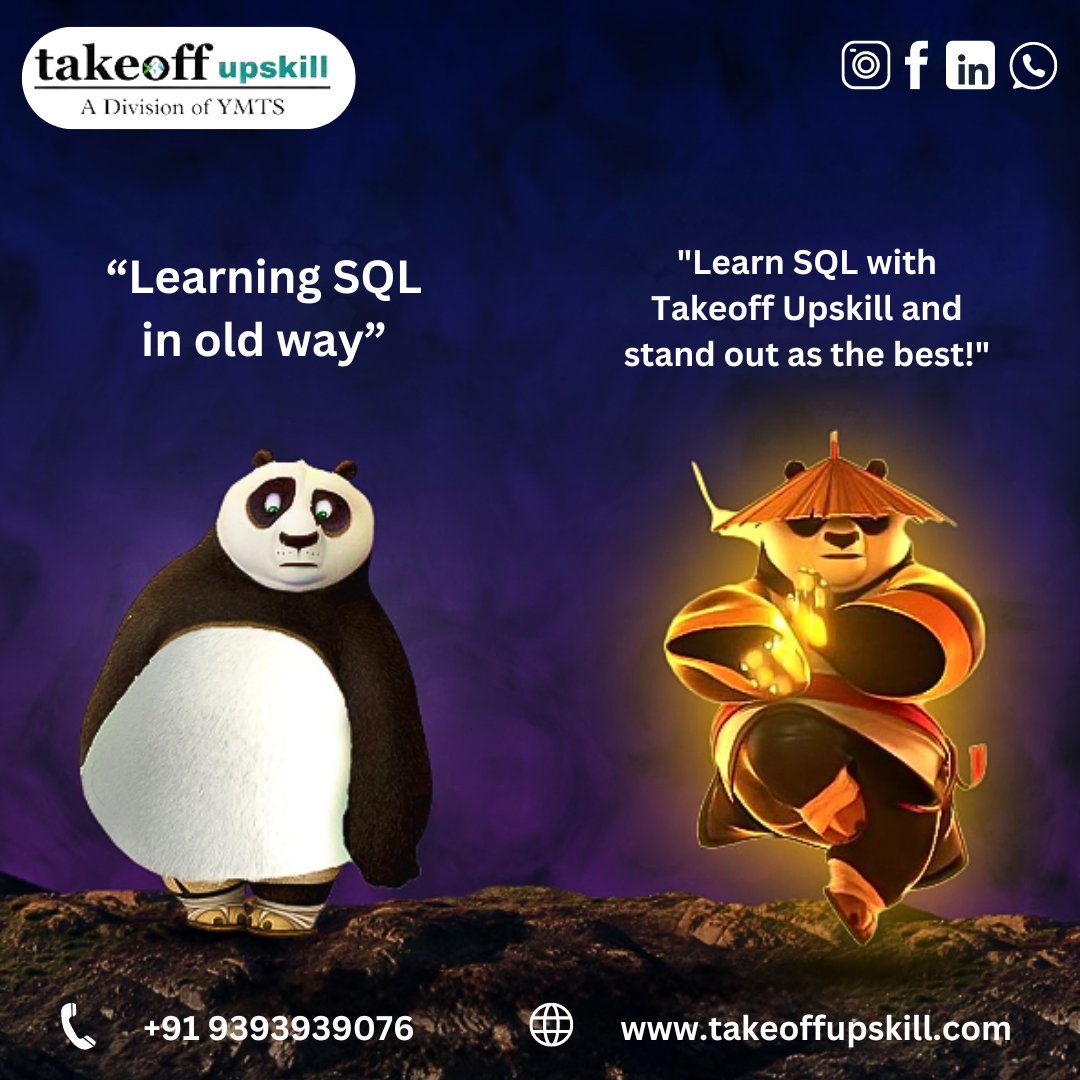 takeoffupskill's tweet image. 🚀 Ready to take your skills to new heights? Learn SQL and supercharge your career! 💻✨ #SQLCourse #TakeOffupskill #DataDriven #LearnToCode #TechSkills #CareerGrowth #sql