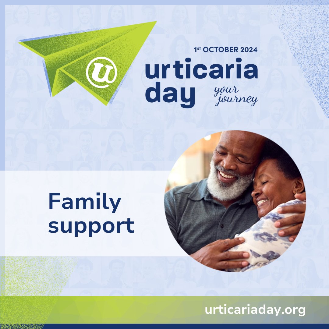 Living with #Urticaria may feel solitary, but you're not alone. Patient groups offer a supportive community for emotional support. Join for practical tips and understanding peers. Family support is key too. 

urticariaday.org 

#UrticariaDay2024 #UDAY2024 #udaymyjourney