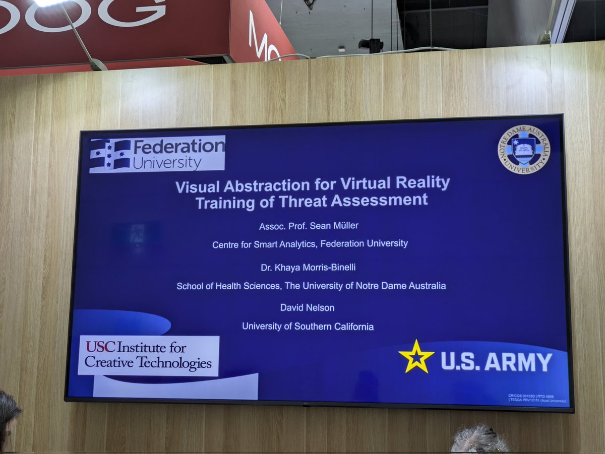 SeanMuller (@seanmuller2018) on Twitter photo Great experience to be at <a href="/LandForces_Expo/">LAND FORCES</a> to represent <a href="/FedUniAustralia/">Federation University</a> <a href="/DSI_VIC/">Defence Science Institute (DSI)</a> and showcase the virtual reality threat assessment training simulator we helped design <a href="/KMBinelli/">Khaya Morris-Binelli</a> Great experience to be at <a href="/LandForces_Expo/">LAND FORCES</a> to represent <a href="/FedUniAustralia/">Federation University</a> <a href="/DSI_VIC/">Defence Science Institute (DSI)</a> and showcase the virtual reality threat assessment training simulator we helped design <a href="/KMBinelli/">Khaya Morris-Binelli</a>