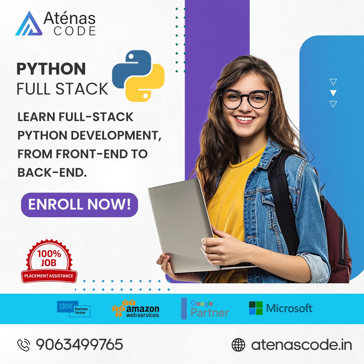 atenascodehyd's tweet image. Unlock the power of Python with Atenas Code! Our comprehensive Full Stack Python course equips you with the skills to build dynamic web applications from scratch. 

#AtenasCode #PythonFullStack #WebDevelopment #CodingSkills #LearnPython #TechCareer #FullStackDeveloper