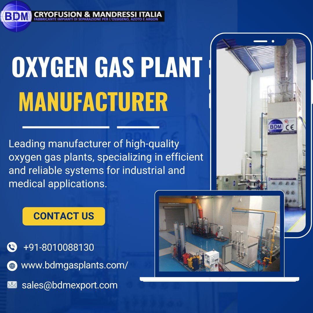 bdmexport's tweet photo. We provide advanced, reliable, and cost-effective oxygen production systems tailored to your industrial, medical, or commercial needs. 

Contact us:
📱 +(91)-8010088130
📧 sales@bdmexport.com
🌐 https://t.co/TSIXIrY6hn

#oxygengasplant #betterdealmachinery https://t.co/9EPRwEIwMB