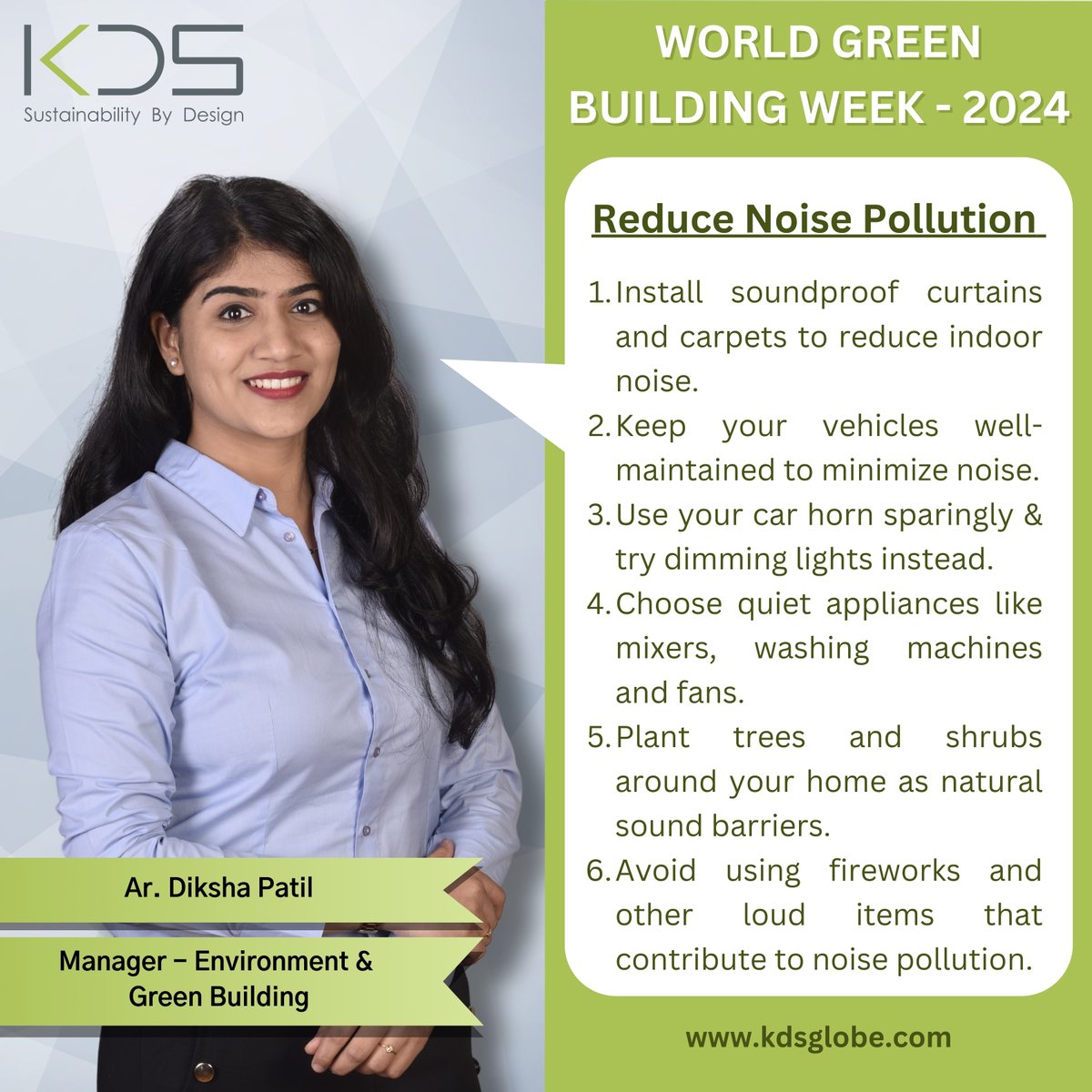 kdsglobe's tweet photo. Silence speaks volumes 🌍💚 This World Green Building Week, let's commit to reducing noise pollution and creating quieter, healthier spaces for all. 

Every small step counts towards a more sustainable future. 

#GreenBuildingWeek #ReduceNoisePollution #SustainableLiving https://t.co/ojVBvIemfb