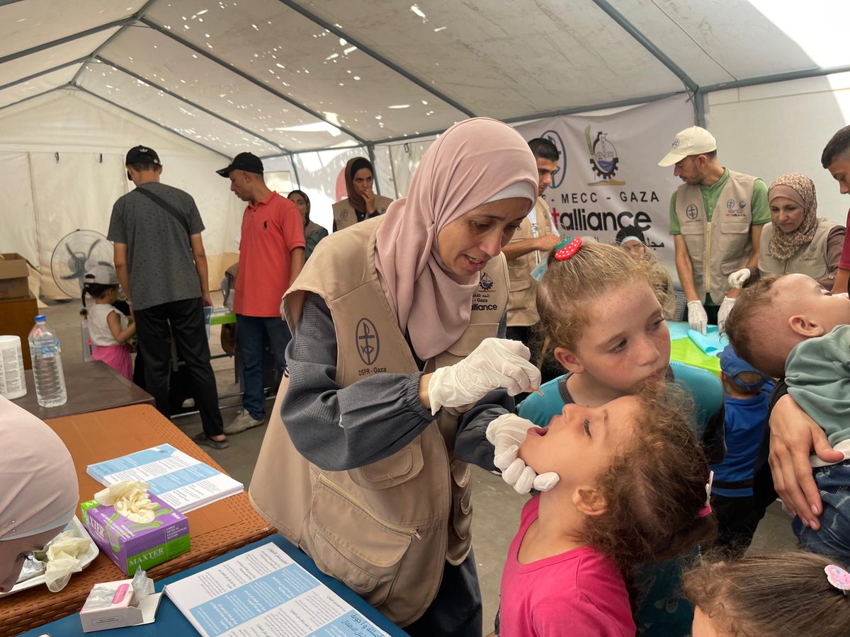 DsprOffice's tweet photo. Today, as part of the national Anti-Polio Vaccination Campaign, DSPR-MECC in Gaza vaccinated 700 children under the age of 10. Five dedicated teams of DSPR-MECC are working tirelessly across the Gaza Strip to protect children from polio and ensure a healthier future for all. https://t.co/iWbTeKV5WI