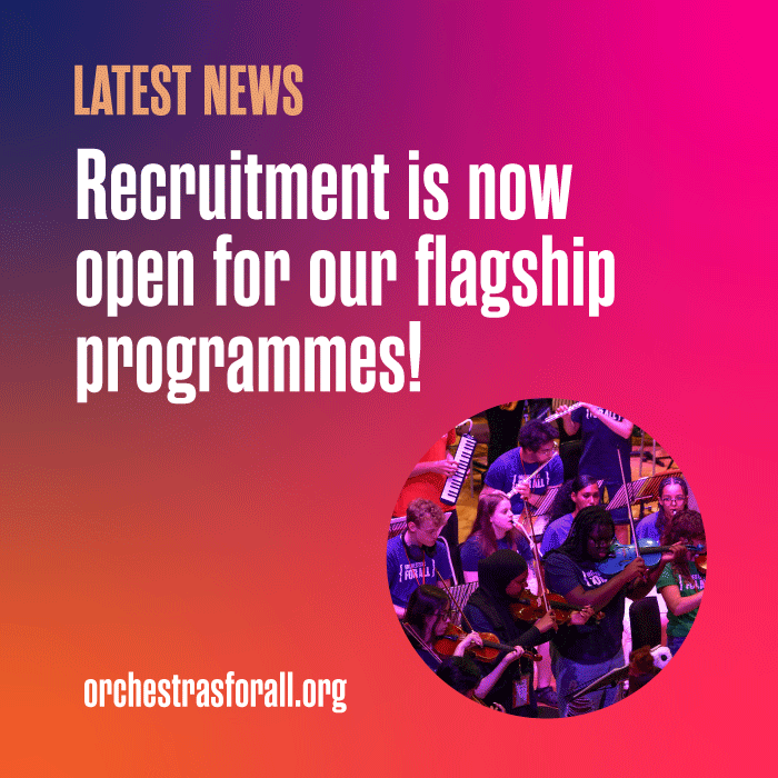 🎶 Calling all young musicians and music leaders! 🎶

Orchestras for All is back with a new season of exciting music-making programmes.