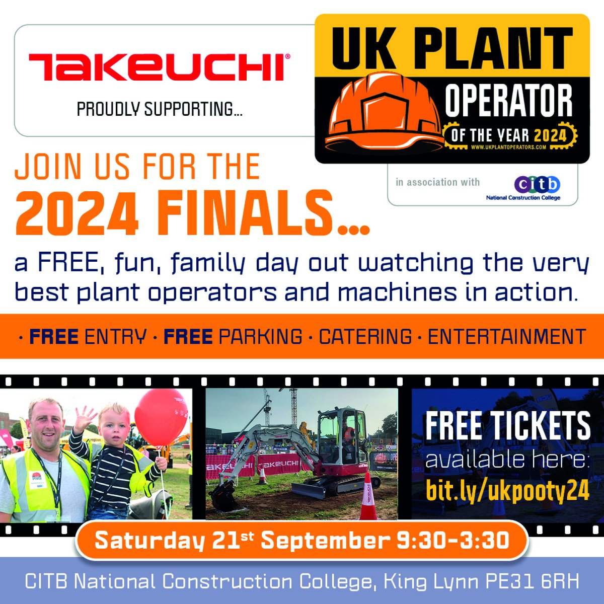 TakeuchiUK (@takeuchiuk) on Twitter photo Get your FREE tickets to the UK Plant Operator of the Year #Event 2024
Saturday 21st September, <a href="/CITB_UK/">CITB</a> National Construction College, Kings Lynn
The winner will take the title and £10k cash prize
FREE tickets here ukplantoperators.com/register-for-tā¦
#Takeuchi #Construction #PlantOperator Get your FREE tickets to the UK Plant Operator of the Year #Event 2024
Saturday 21st September, <a href="/CITB_UK/">CITB</a> National Construction College, Kings Lynn
The winner will take the title and £10k cash prize
FREE tickets here ukplantoperators.com/register-for-tā¦
#Takeuchi #Construction #PlantOperator