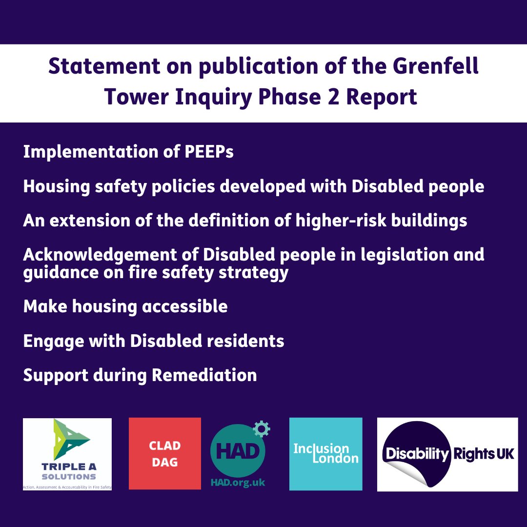 🚨BREAKING NEWS🚨

Statement from Disabled Peoples Organisations and Professionals on Grenfell Inquiry

We are demanding systemic policy changes to make sure this level of racist, disablist violence never happens again. View the full statement👇

disabilityrightsuk.org/news/statement…