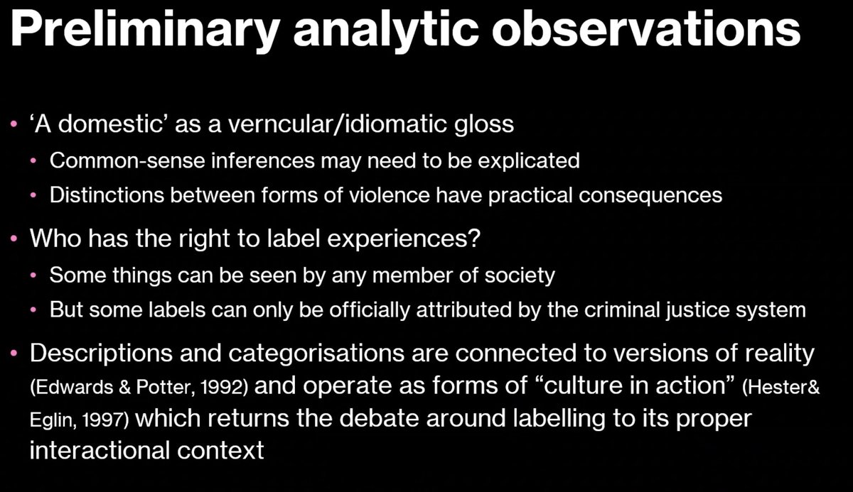 The first #ForensicCA2024 keynote by Emma Tennent shares analytic observations and concludes on the power of #EMCA for feminist analyses of violence, and thoughtful questions from the floor on how morality &amp; category memberships are managed interactionally in calls to the police