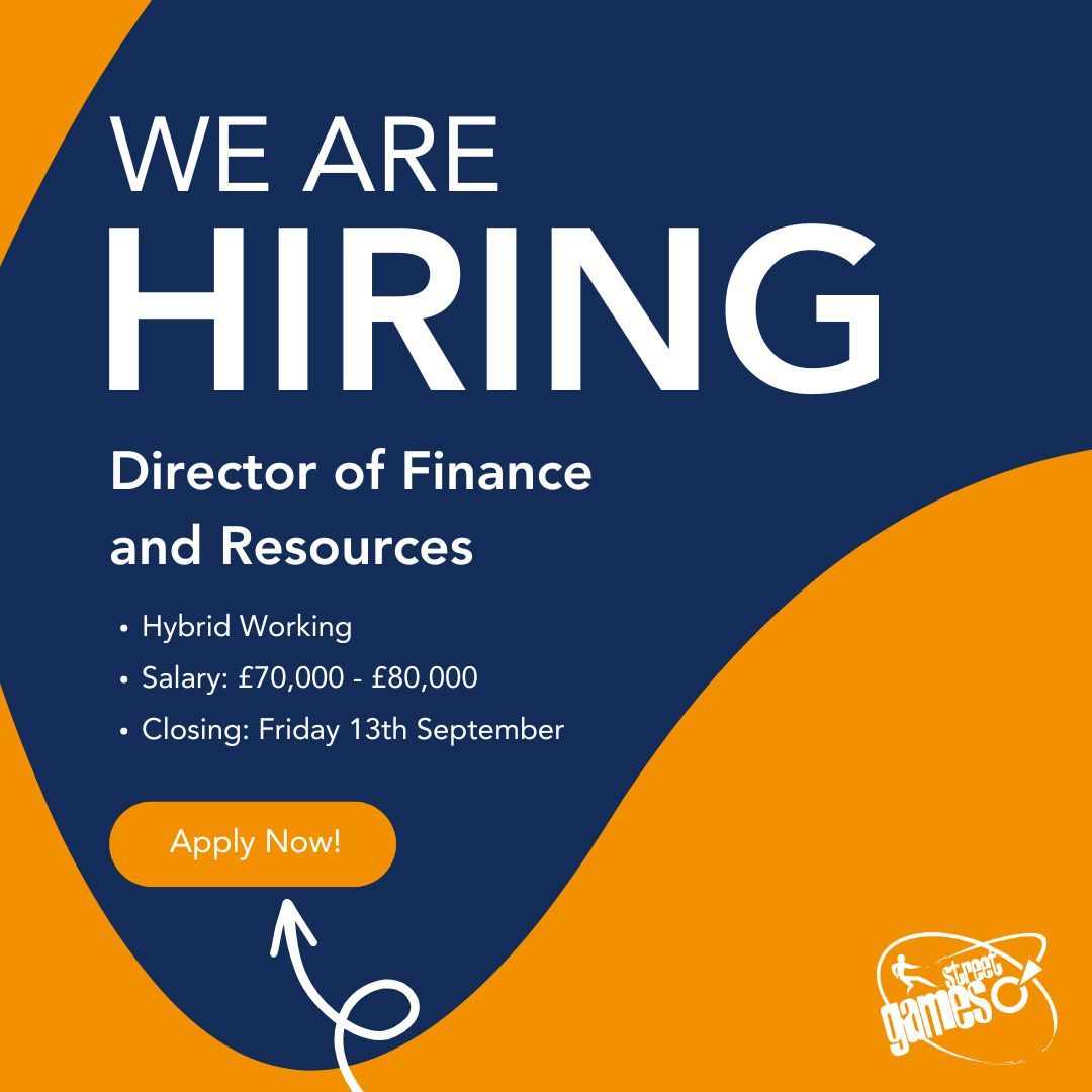 Applications for our Director of Finance and Resources role close this Friday, 13th September at midday!
Don’t miss this exciting opportunity to directly influence the strategic direction of StreetGames.
Find out more and apply: buff.ly/4gc5tiw