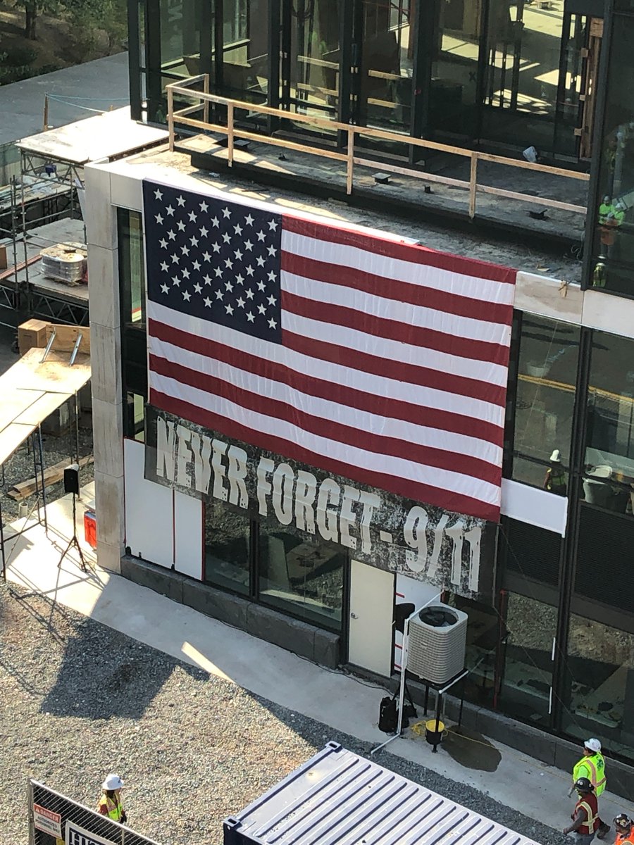 HITTContracting's tweet photo. Today, we honor the 2,977 lives lost on 9/11 and the bravery of first responders. Our flags fly high, and we’ll observe a moment of silence across all jobsites and offices. We will #NeverForget. https://t.co/hqKJ2OvmuE