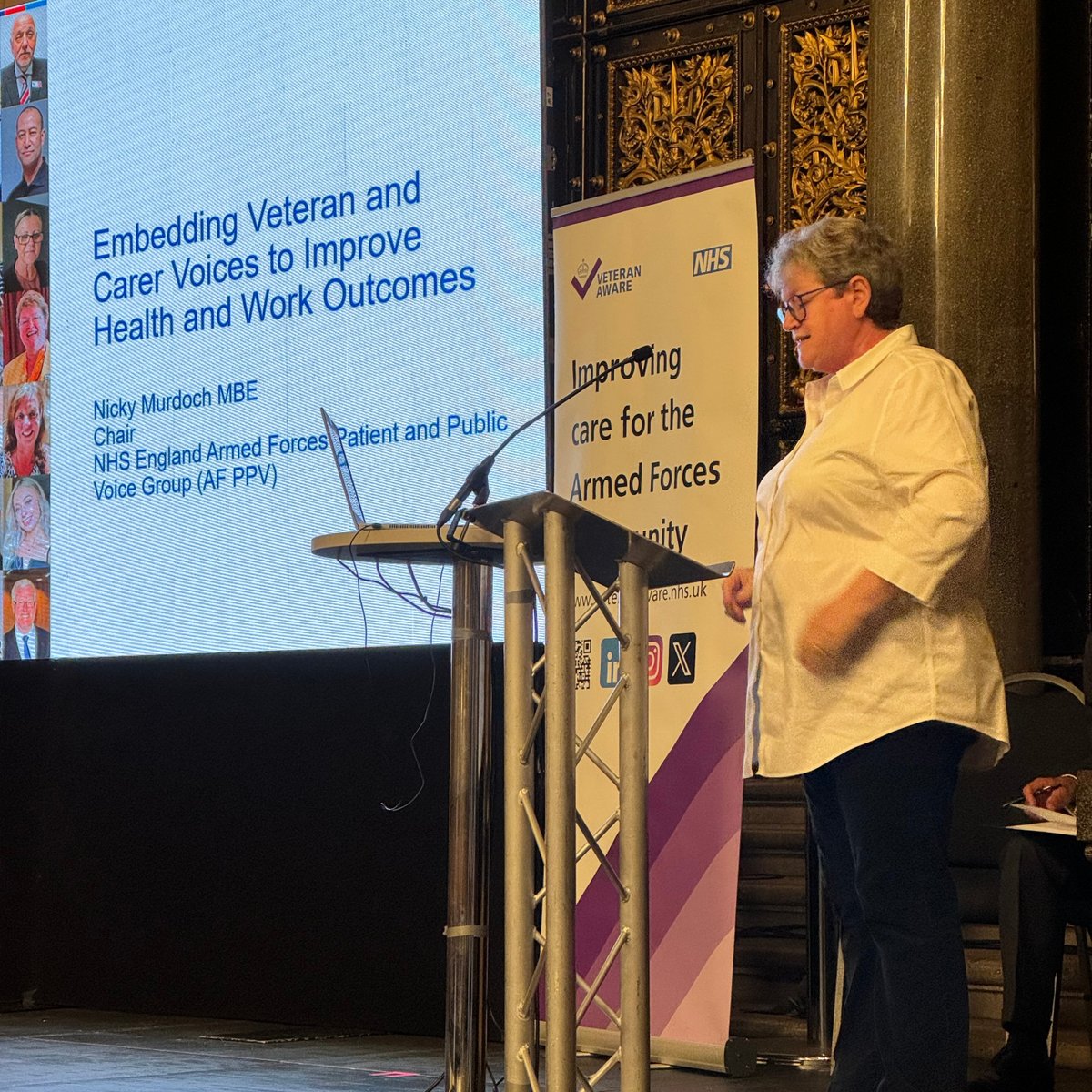 NHS Veteran Aware (@nhsveteranaware) on Twitter photo Nicky Murdoch MBE, chair of the NHS England Armed Forces Patient and Public Voice Group on the benefits of involving lived experience in service development. #NHSVeteranAware Nicky Murdoch MBE, chair of the NHS England Armed Forces Patient and Public Voice Group on the benefits of involving lived experience in service development. #NHSVeteranAware