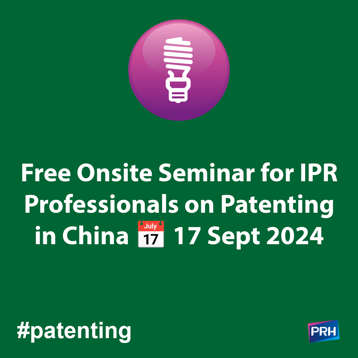 prh_fi's tweet photo. We organise a seminar on patenting and Intellectual Property Rights in China together with the Association of Finnish Patent Attorneys and the Finnish Association for Corporate Patent Agents on 17 September 2024 📅📍
Seminar topics include 👀
IPR challenges encountered by European companies in China 🔍
Experiences on the new Chinese patent law (via teleconferencing) 🖥️
Trademark infringements in China 🚫
China IP SME Helpdesk services and overview on current topics in Chinese IPR 📚
Infringements in China and the Finnish Ministry for Foreign Affairs' services to industry ⚖️
Please note that this is a presential seminar. Attendance is possible only onsite at PRH ℹ️
Learn more about the event and sign up: https://t.co/GHR4Vt8zbA
#patenting #IPR #China