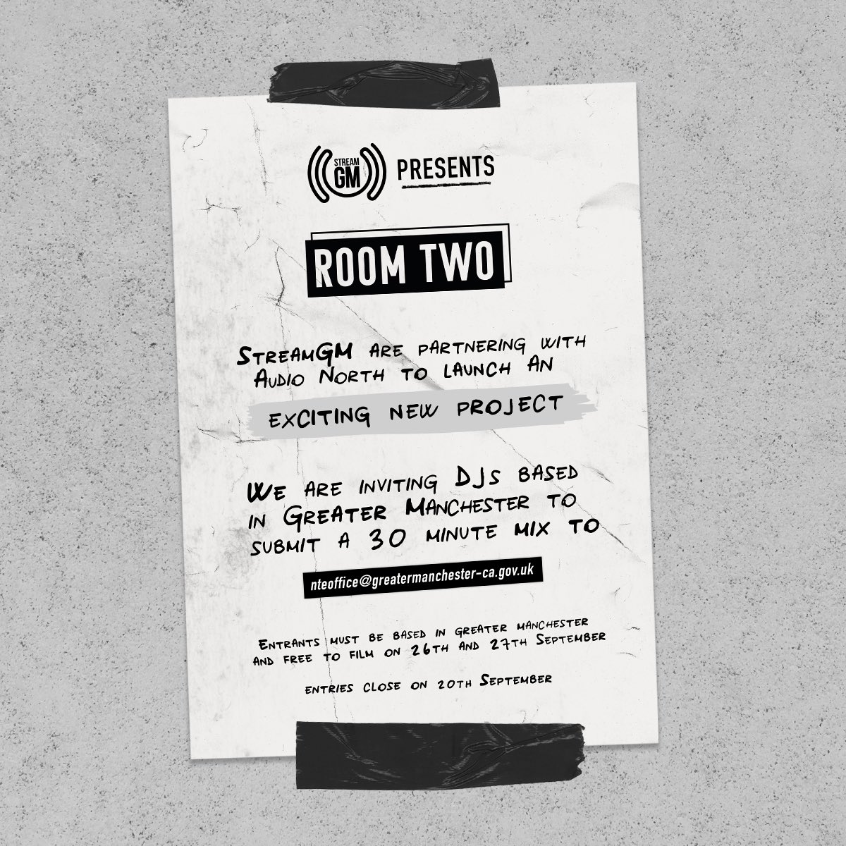 StreamGm's tweet photo. 🚨 ROOM TWO IS COMING 🚨

•We are looking for a fresh &amp; exciting Manchester based DJ to complete our line up 🎧

•Please share this post. 💥

#manchester #dj #grassroots #djs #newseries #roomtwo #streamgm https://t.co/fAfitgILSj