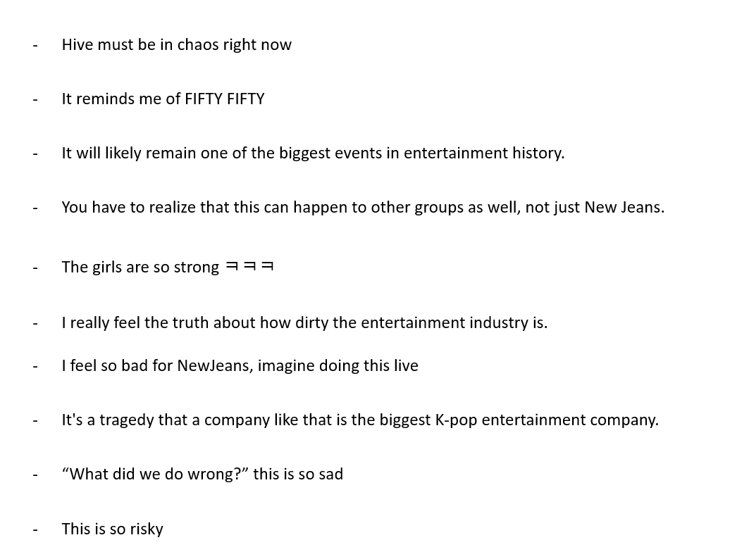 AboutMusicYT's tweet photo. Knetizens react to NewJeans recent live:

- "I really feel the truth about how dirty the entertainment industry is". https://t.co/pjrnYXQ7nD