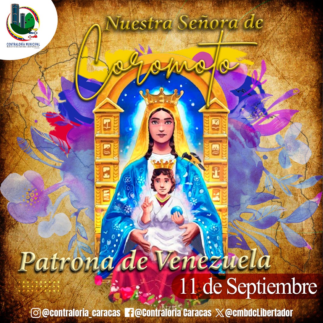 #11Sep | #Efeméride ||  Día de la Virgen de Coromoto "Patrona de Venezuela". Esta advocación mariana se apareció en 1652, al Cacique Coromoto de los indios Cospes, quienes habitaban las selvas de Portuguesa, de allí su nombre y devoción.