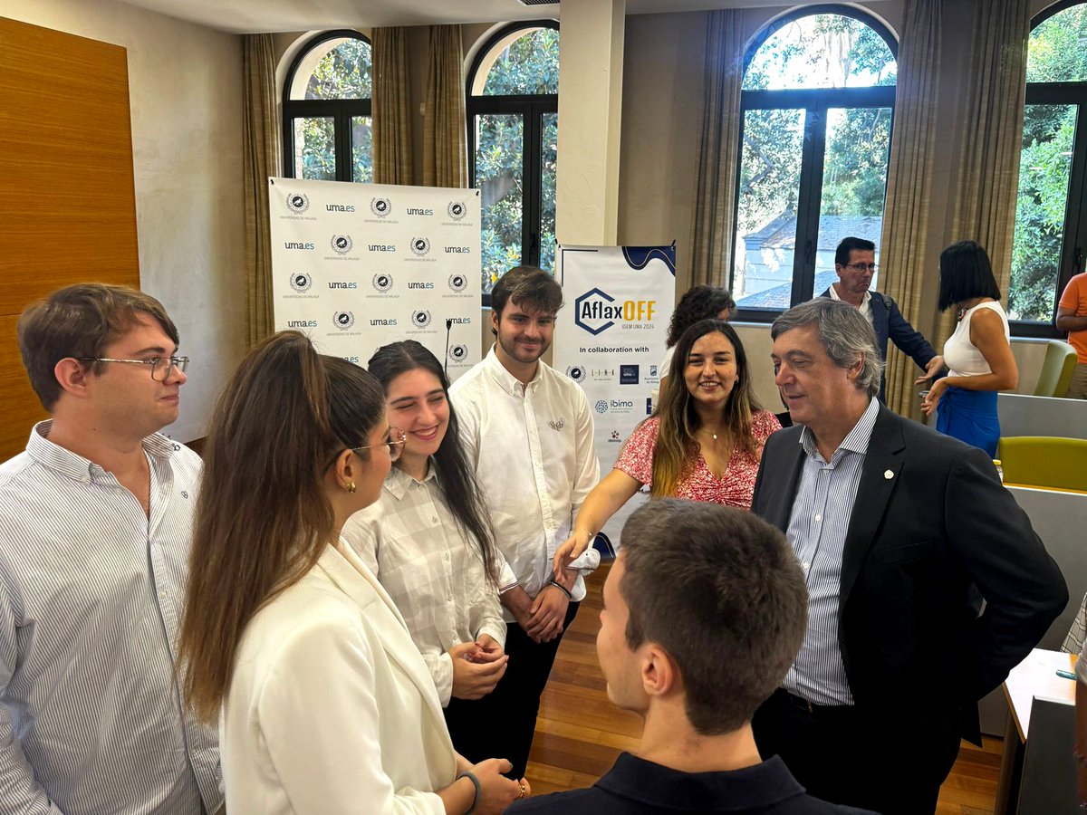 Encantado de haber acompañado hoy al equipo <a href="/iGEM_UMA/">iGEM_UMA</a> en la presentación de su proyecto 'AflaxOFF', con el que participará en <a href="/iGEM/">iGEM Headquarters</a> Grand Jamboree, la competición de Biología Sintética más importante del mundo que tendrá lugar en octubre en París.