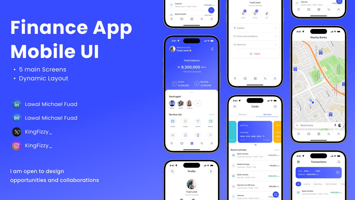KingFizzy_'s tweet photo. 🚀As promised—More screens of my finance mobile app design, Focused on delivering a seamless and intuitive user experience.
I am open to design opportunities & collaborations
#UIDesign #MobileAppDesign #Figma #FinanceApp #DesignInspiration #ProductDesign #SeptemberDesigns #Mockup https://t.co/1l81uzR7J2