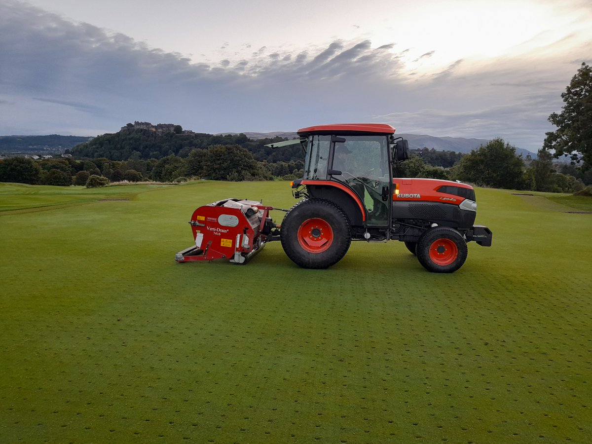 James Lindsay (@jamestlindsay) on Twitter photo not a great start to greens renovations week with heavy rain and flooding <a href="/stirlinggc1869/">Stirling Golf Club</a>. sun has finally made an appearance allowing us to crack on. all greens double scarified @-6mm, vertidrained 20mm tine 250mm deep, 10mm hollow core and 40 tonnes topdressing brushed in. not a great start to greens renovations week with heavy rain and flooding <a href="/stirlinggc1869/">Stirling Golf Club</a>. sun has finally made an appearance allowing us to crack on. all greens double scarified @-6mm, vertidrained 20mm tine 250mm deep, 10mm hollow core and 40 tonnes topdressing brushed in.