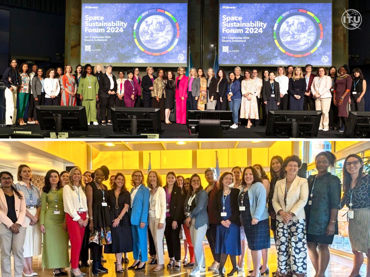 ITUSecGen's tweet image. Once a satellite girl, always a satellite girl! 
I started my career in satellites so Space has always held a special place in my heart. 
Delighted to have so many #SpaceGirls with me as we reach for the stars + beyond, committed to #SpaceSustainability for generations to come