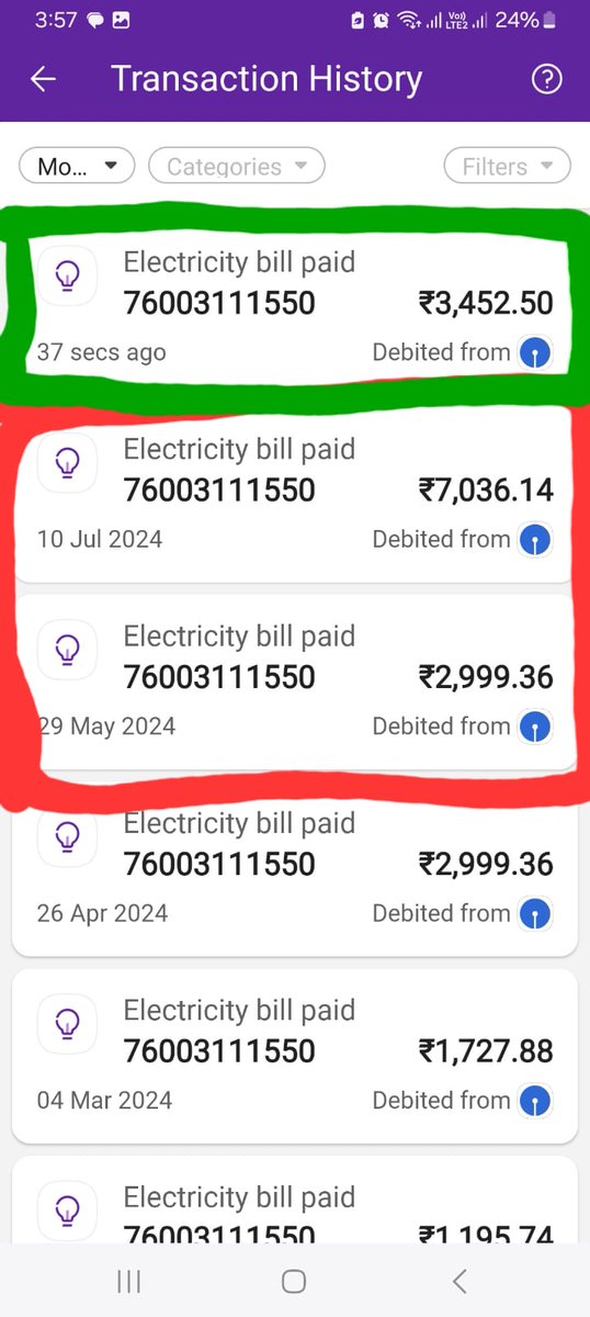 prakash52kar's tweet photo. I thank you @SamsungIndia for coming up with very wise technology of Wind-Free mode in their ACs. Here is a comparison of my Electricity Bill for using a One Ton Five star other AC and Samsung at 26 degrees in Wind-Free Mode. Rs. 10,000 --> Rs. 3452 https://t.co/fs6olP41aE