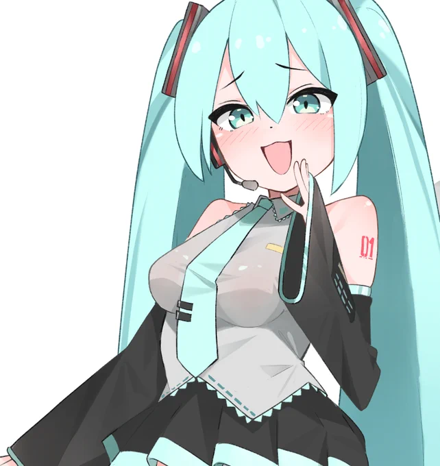 ミクさんかきました(サブに全身+α差分あげました) 