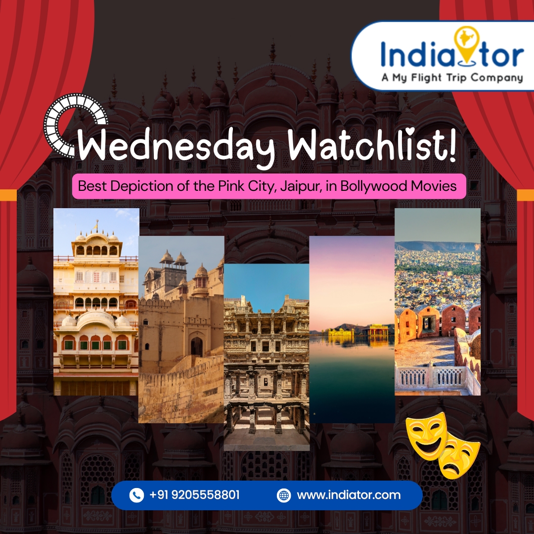 IndiatorT's tweet image. Take a visual trip✈️ of the Pink City with our Wednesday Watchlist recommendations. And for an actual Jaipur tour, get in touch with Indiator today! 👉 bit.ly/3XoQbya
#indiawithindiator #WednesdayWatchlist #JaipurTour #visitinida #TourOffer #exploreindia #JaipurAdventure
