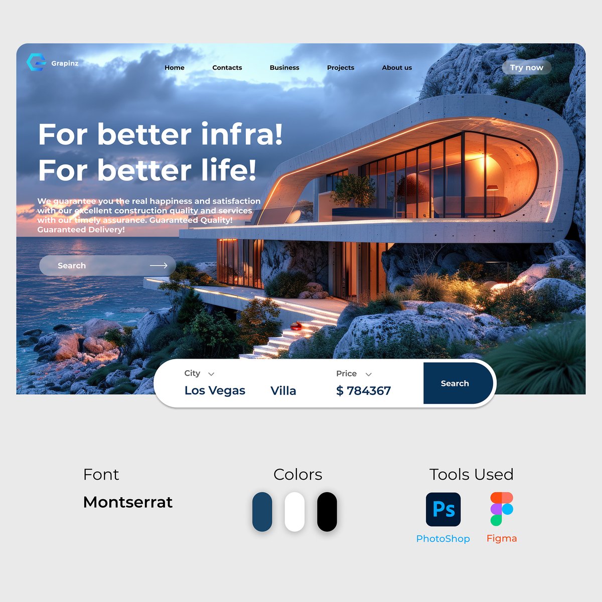 grapinz's tweet image. 🏗️ Innovating Infrastructure with Grapinz! 🌍🌟 Key Highlights: 1️⃣ Customized solutions for unique locations 🏡 2️⃣ Guaranteed quality &amp;amp; timely delivery ⏳ 3️⃣ Exceptional design that harmonizes with nature🌿#GrapinzProjects #LuxuryLiving #ArchitecturalDesign #Infrastructure #uiux