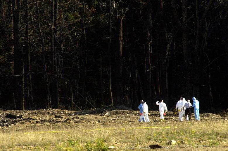Investigators head to United 93's crash near Shanksville, Pennsylvania.