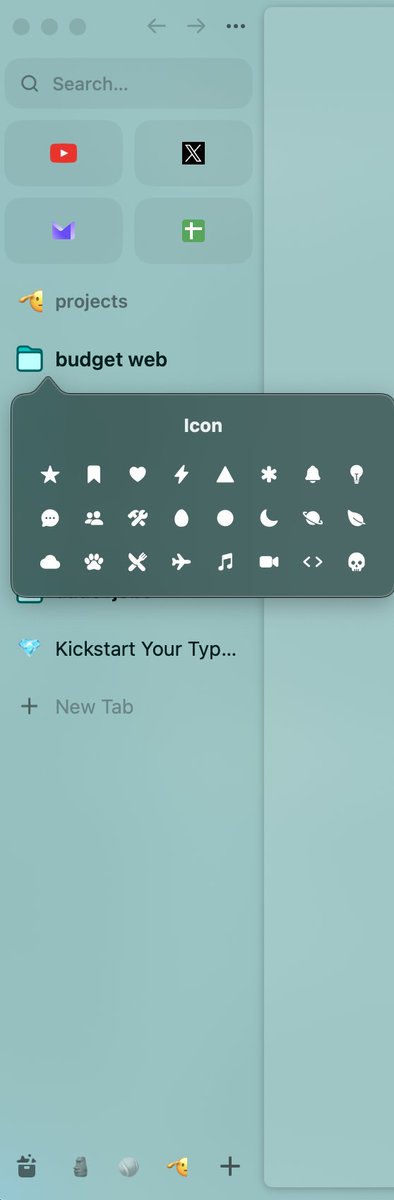 hey <a href="/arcinternet/">Arc</a> can we have more icon options for folders? not many to choose from rn