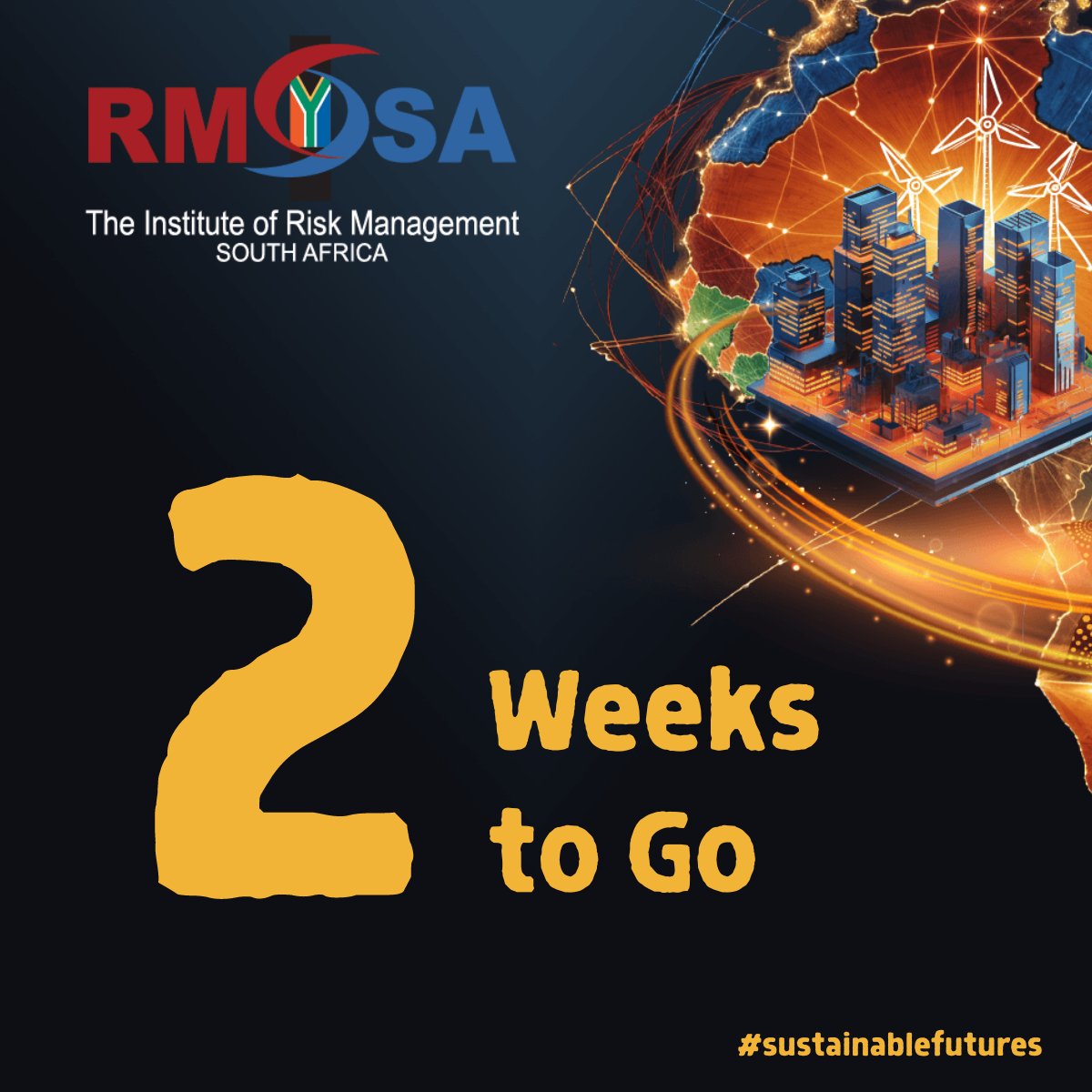 📅 2 Weeks to Go!

Just 14 days until the IRMSA Annual Conference! 🌟 Join us at Gallagher Convention Centre on Oct 1-2 for top insights into risk management and sustainability.

🔗 Register: irmsa.org.za/page/conference

#IRMSAConf24 #Countdown #RiskManagement #SustainableFutures