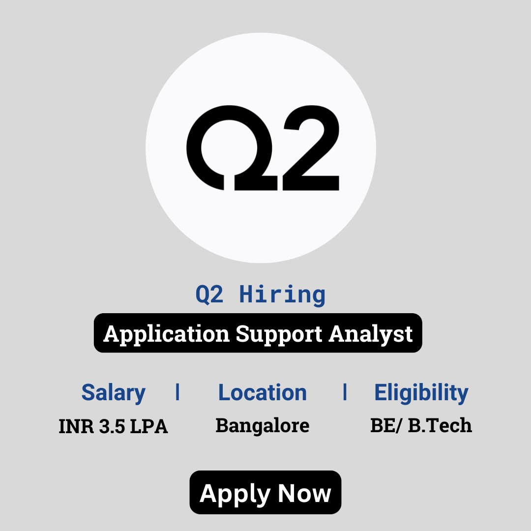karthikpattadi's tweet photo. 🔍 Q2 Careers 2024 🔍

Q2 is hiring for the position of Application Support Analyst. 

🔗 Apply Here: https://t.co/l3eI5QPio8 

💬 Join Our WhatsApp Group: https://t.co/5iHAC7Iwi6

#Q2 #ApplicationSupportAnalyst #ITSupport #TechCareers #CareerOpportunities https://t.co/tOWDAcHr7D