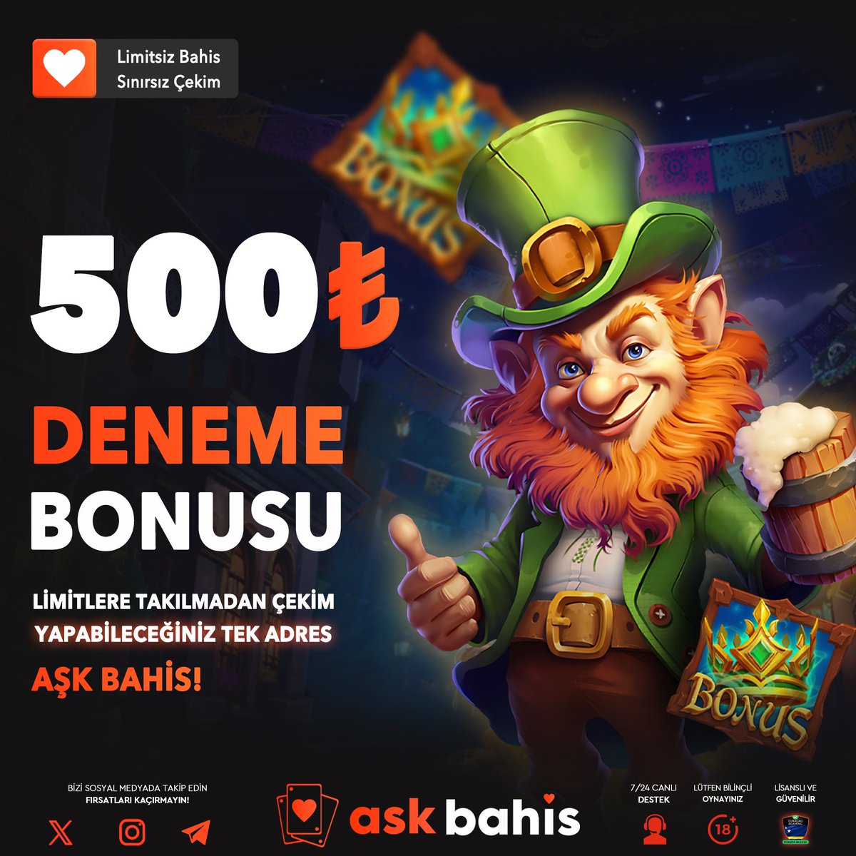 AskBahisGuncel's tweet photo. DENEMEDEN BİLEMEZSİN !

❤️Yeni üyelerimize özel 500₺ deneme bonusu şimdi AskBahis’te!

💰500 Freespin 🆚 500 Freebet

❤️ https://t.co/TZqUhXtdZ6 https://t.co/ECZs2zPHGm