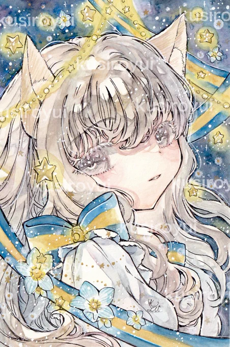 「静かな夜に」ブランシュちゃん#目覚めた猫は月を求める 