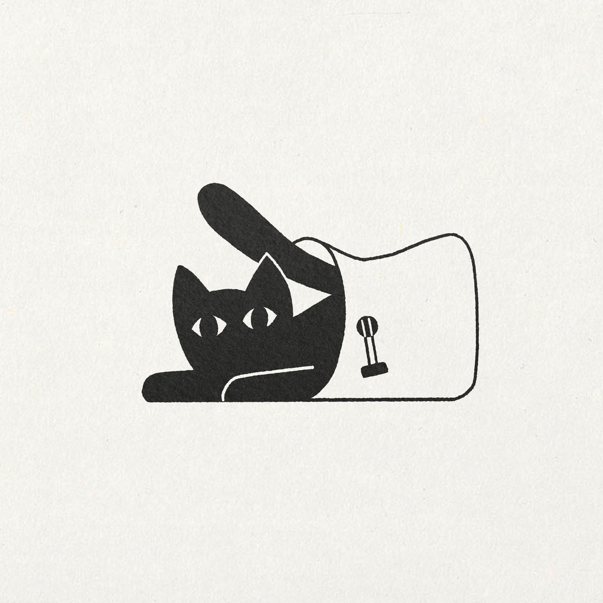 cat in a chalk bag (commission for catalyst climbing) 