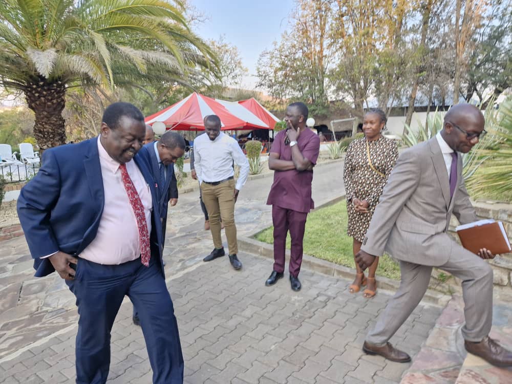 Myaolaw's tweet photo. Hon. Musalia Mudavadi, Prime Cabinet Sectrary and Cabinet Sectetary of Foreign and Diaspora Affairs visits Nyayo House, the Official Residence of the Kenyan High Commissioner in Windhoek on 9th September 2024 where he  met with Kenyans living  in Namibia https://t.co/FpFMCHcGon